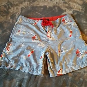 Board shorts with Sail Boats